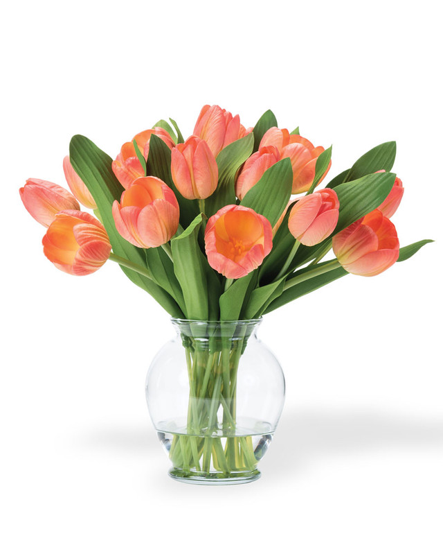 Two-Tone Orange Garden Tulip bouquet